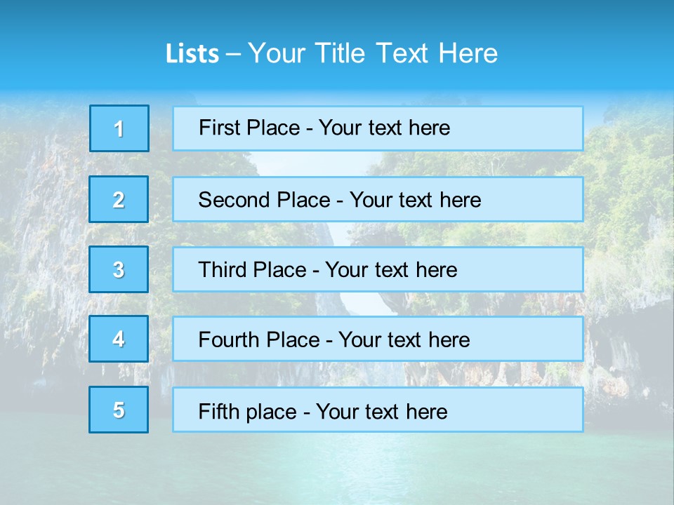 Nobody Summer Seascape PowerPoint Template
