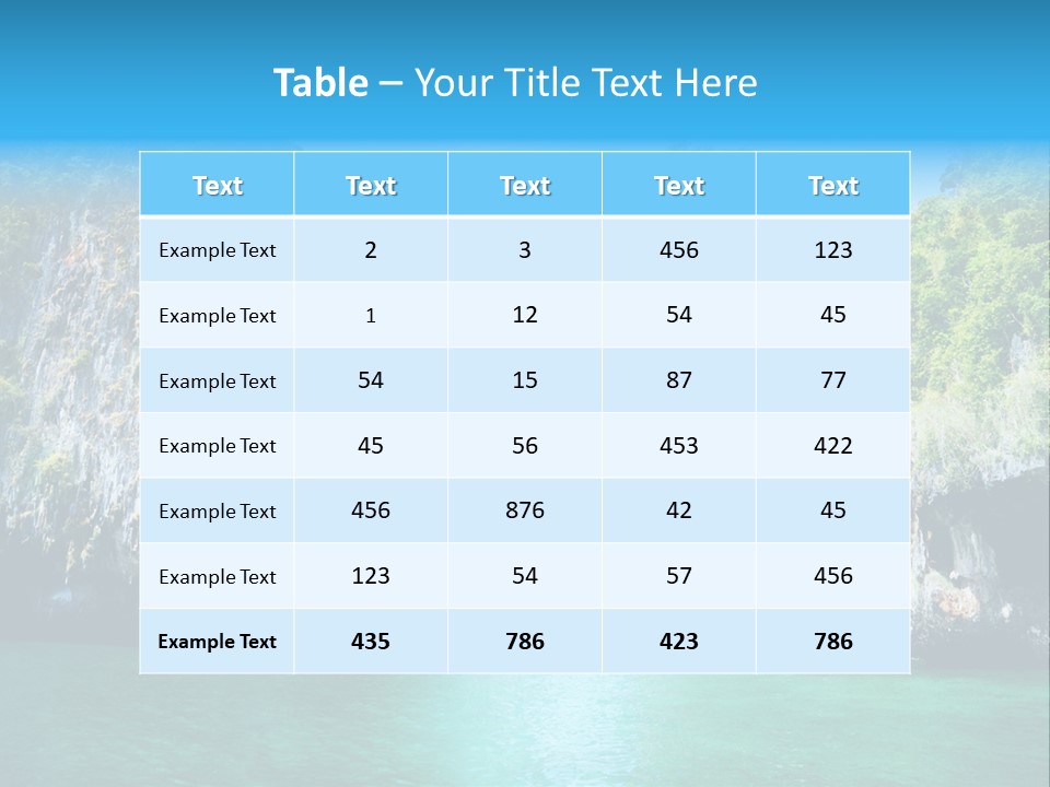Nobody Summer Seascape PowerPoint Template