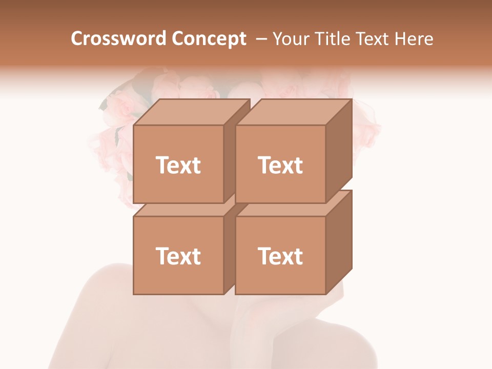 Elegant Isolated In White Flower PowerPoint Template