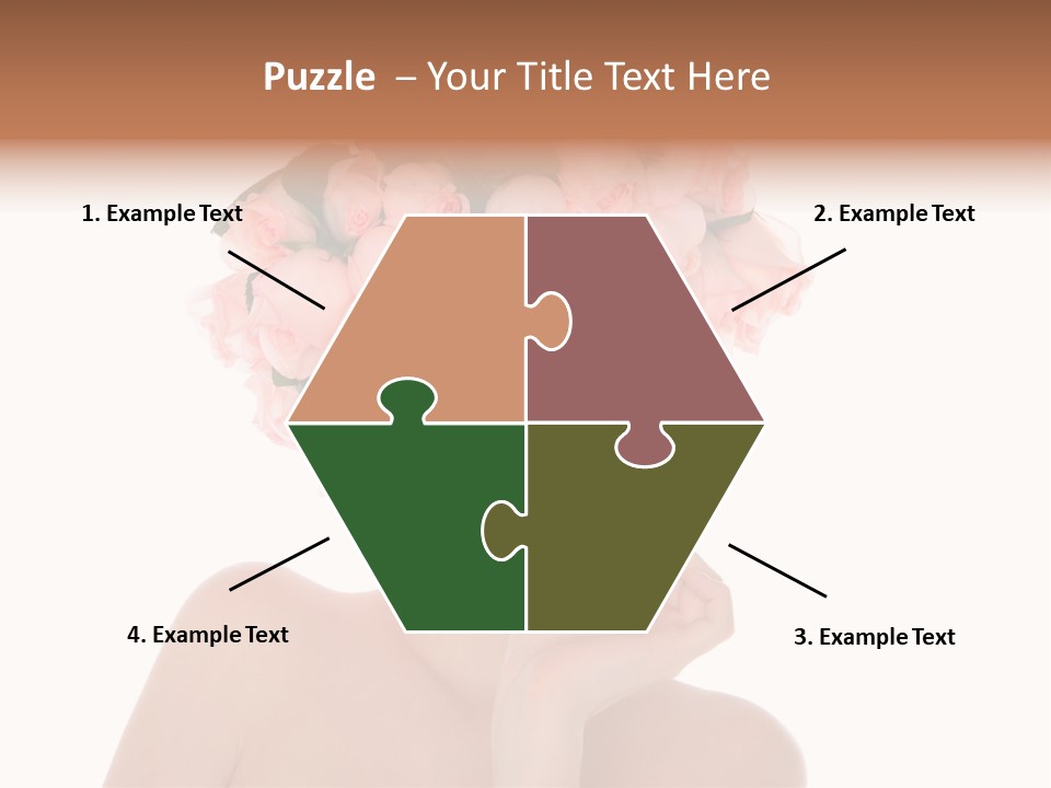 Elegant Isolated In White Flower PowerPoint Template