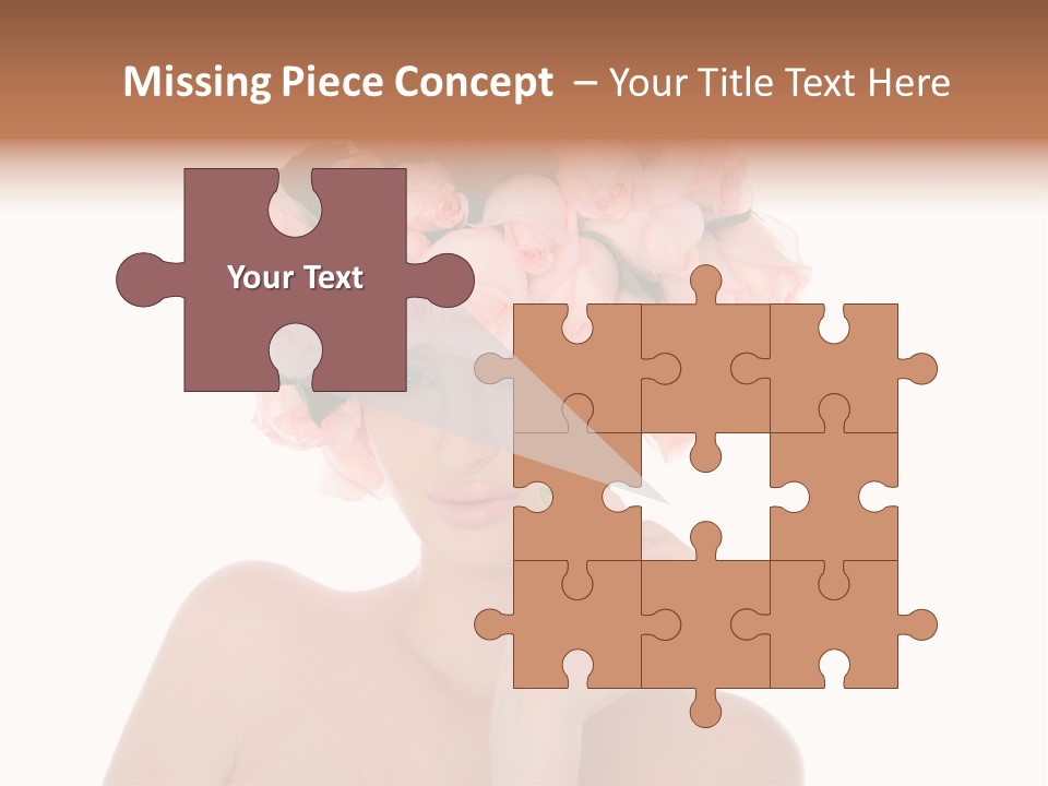 Elegant Isolated In White Flower PowerPoint Template