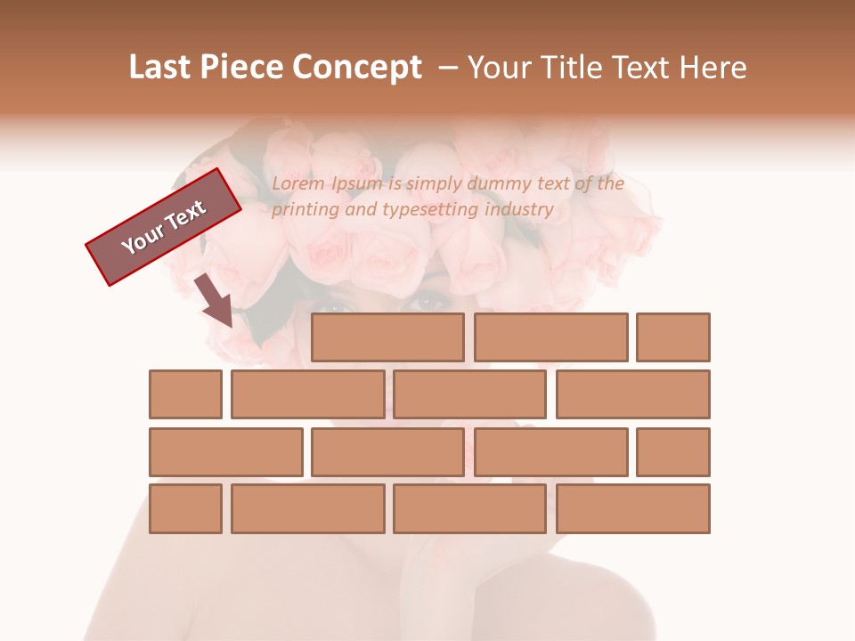 Elegant Isolated In White Flower PowerPoint Template