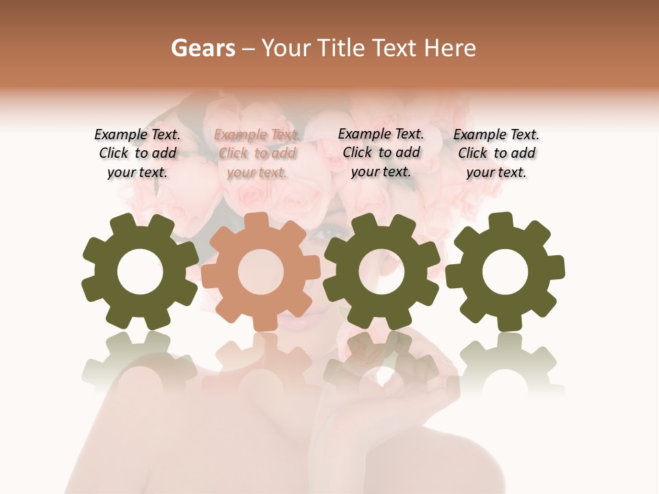 Elegant Isolated In White Flower PowerPoint Template