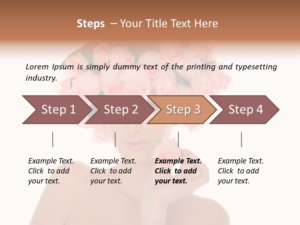 Elegant Isolated In White Flower PowerPoint Template