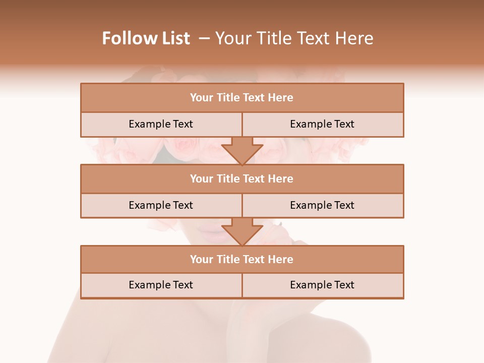 Elegant Isolated In White Flower PowerPoint Template