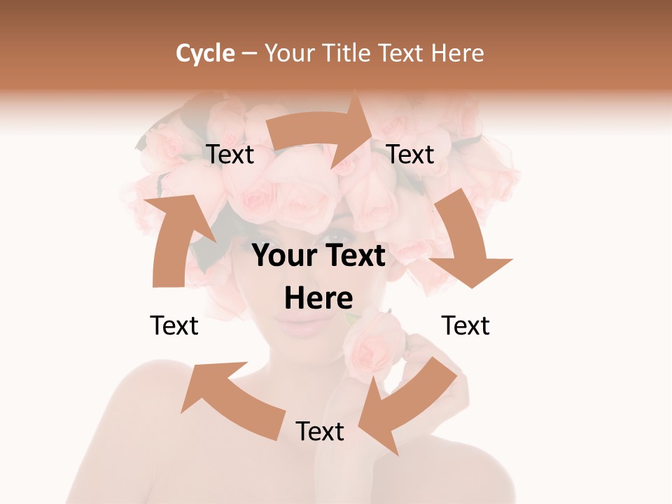 Elegant Isolated In White Flower PowerPoint Template