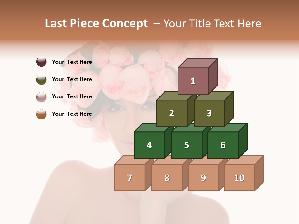 Elegant Isolated In White Flower PowerPoint Template