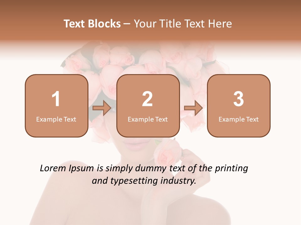 Elegant Isolated In White Flower PowerPoint Template