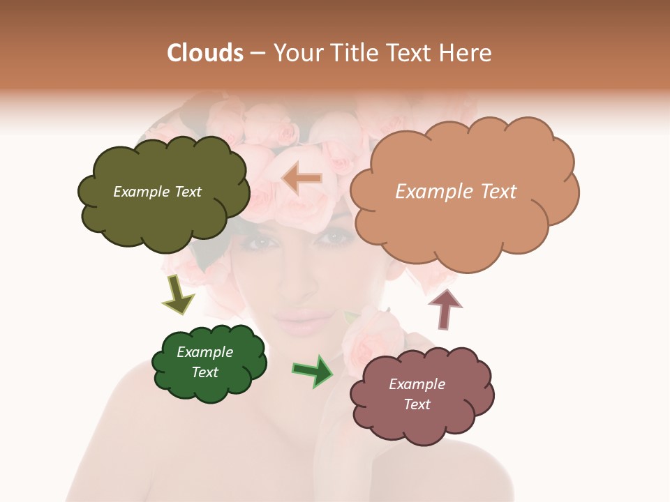 Elegant Isolated In White Flower PowerPoint Template