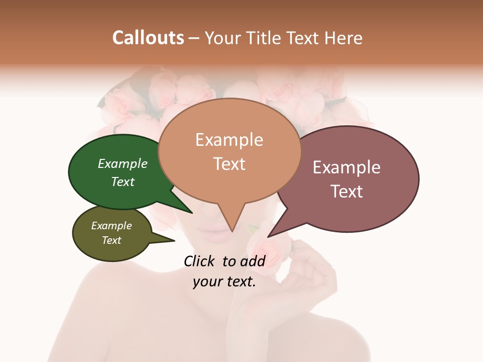 Elegant Isolated In White Flower PowerPoint Template