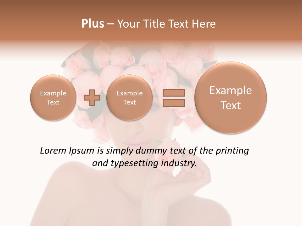 Elegant Isolated In White Flower PowerPoint Template