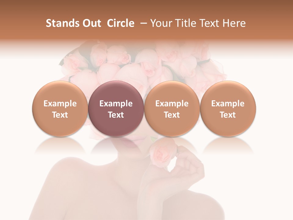 Elegant Isolated In White Flower PowerPoint Template