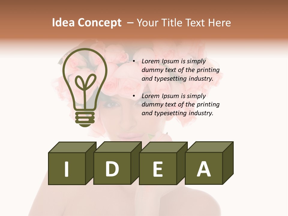 Elegant Isolated In White Flower PowerPoint Template