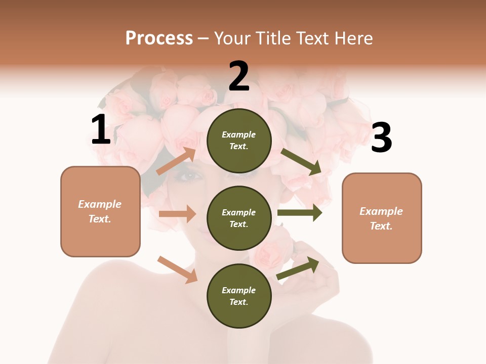 Elegant Isolated In White Flower PowerPoint Template