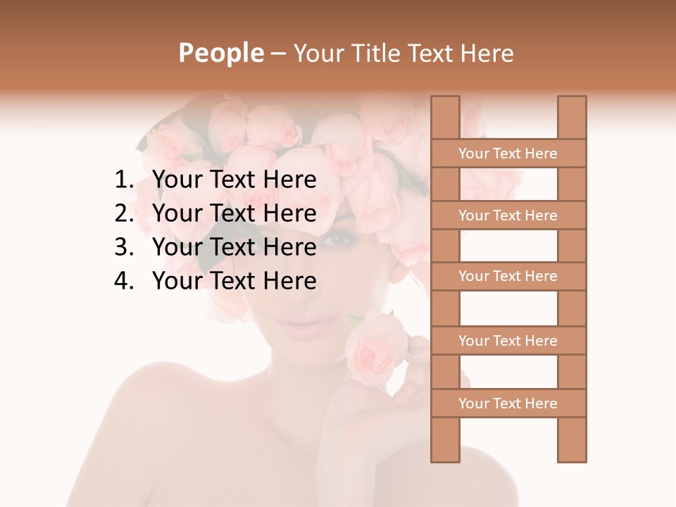 Elegant Isolated In White Flower PowerPoint Template