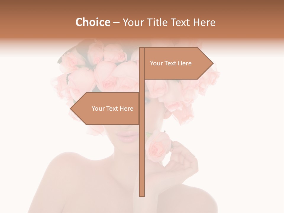 Elegant Isolated In White Flower PowerPoint Template