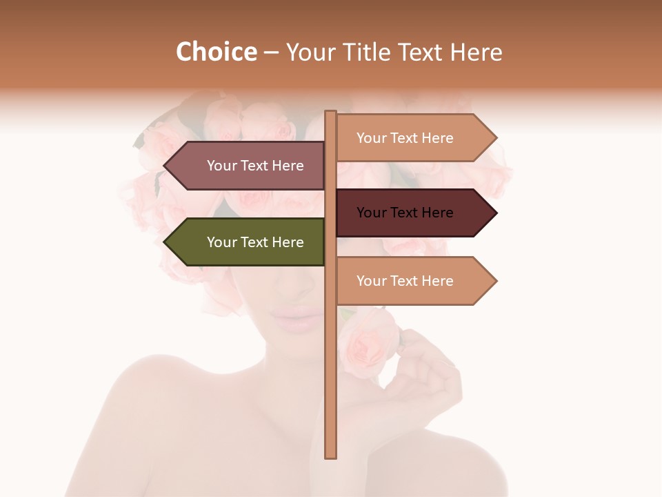 Elegant Isolated In White Flower PowerPoint Template