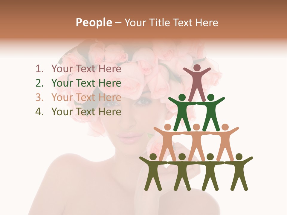 Elegant Isolated In White Flower PowerPoint Template