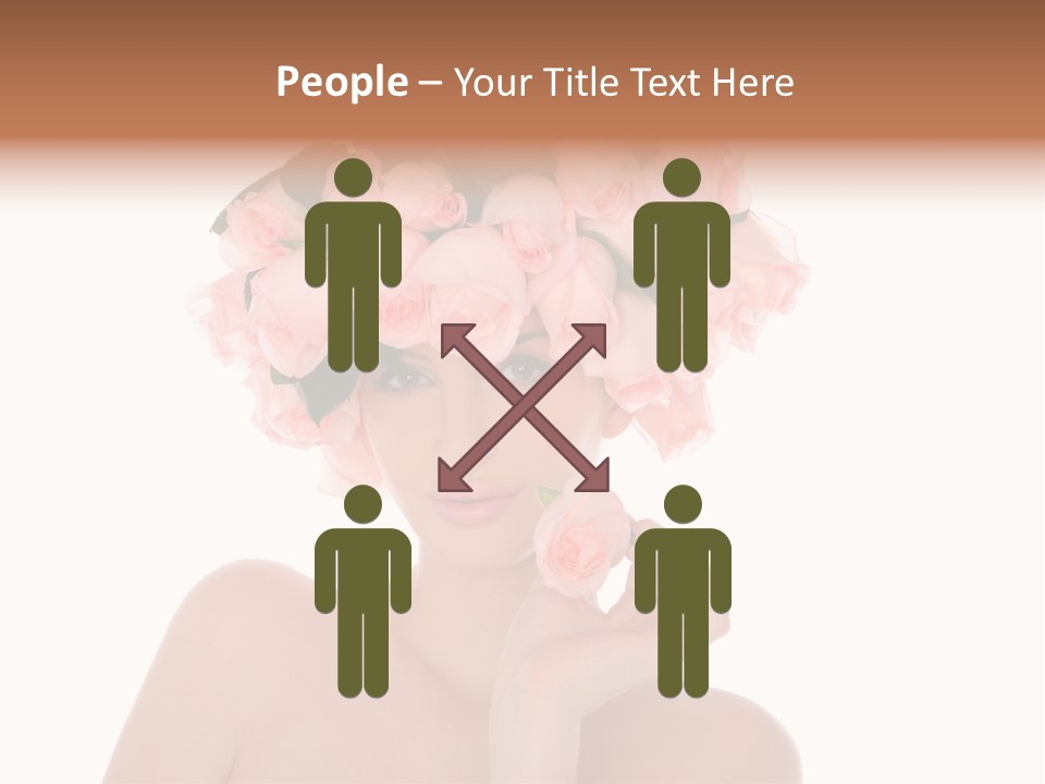 Elegant Isolated In White Flower PowerPoint Template