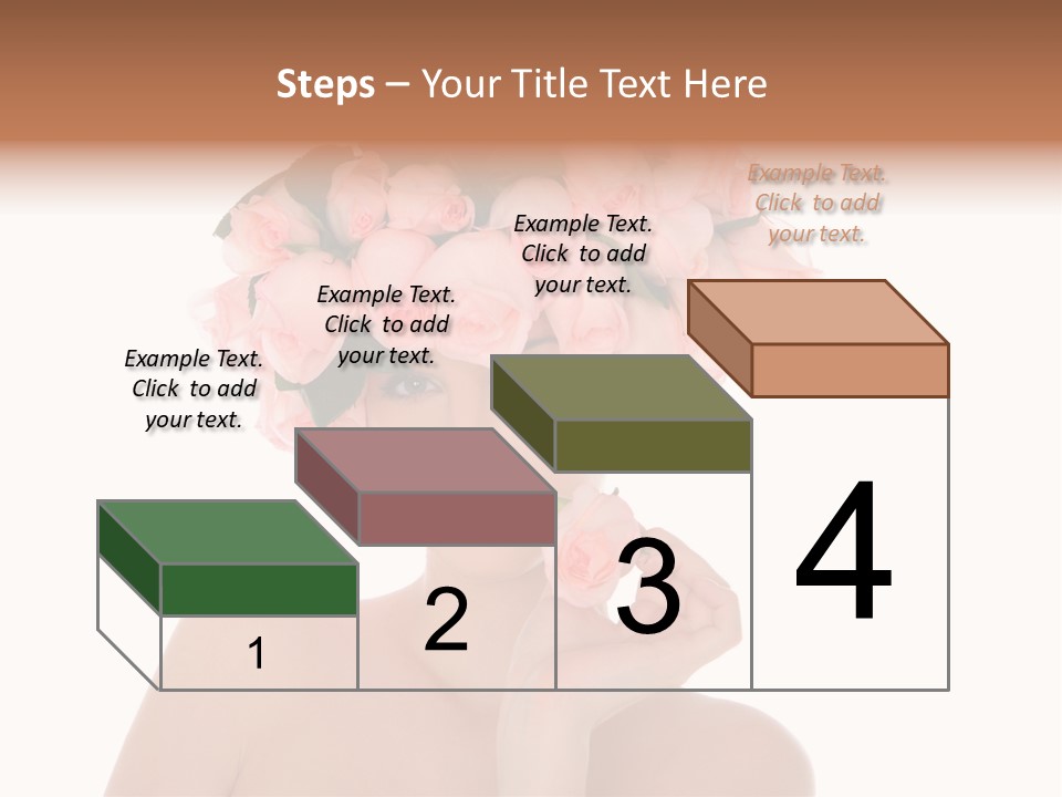 Elegant Isolated In White Flower PowerPoint Template