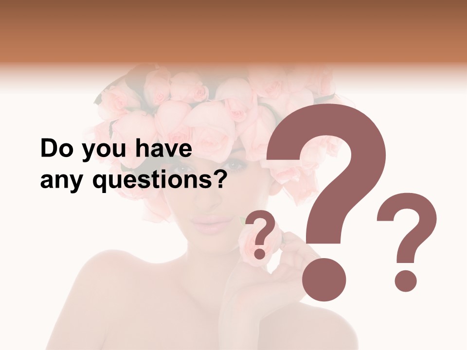 Elegant Isolated In White Flower PowerPoint Template