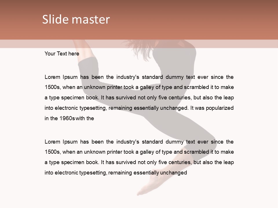 Woman Stretching Elegance PowerPoint Template