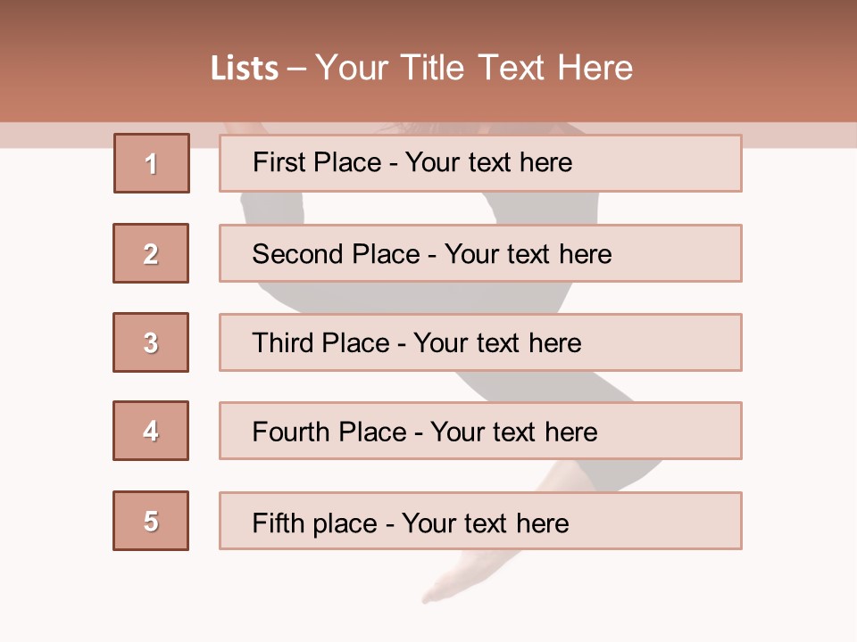 Woman Stretching Elegance PowerPoint Template