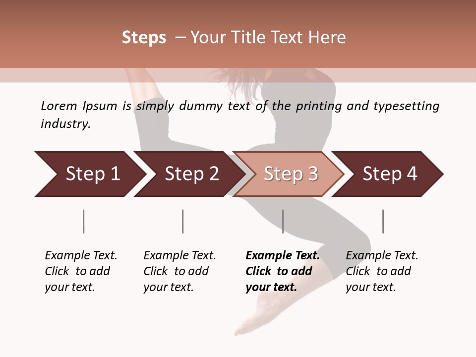 Woman Stretching Elegance PowerPoint Template