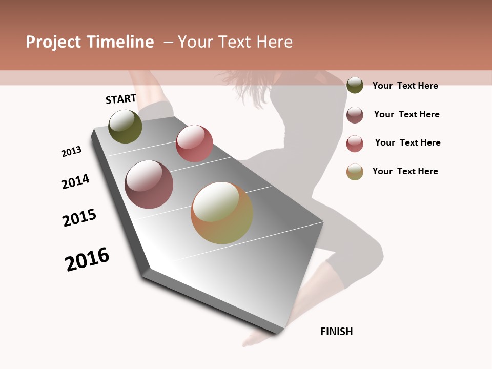 Woman Stretching Elegance PowerPoint Template