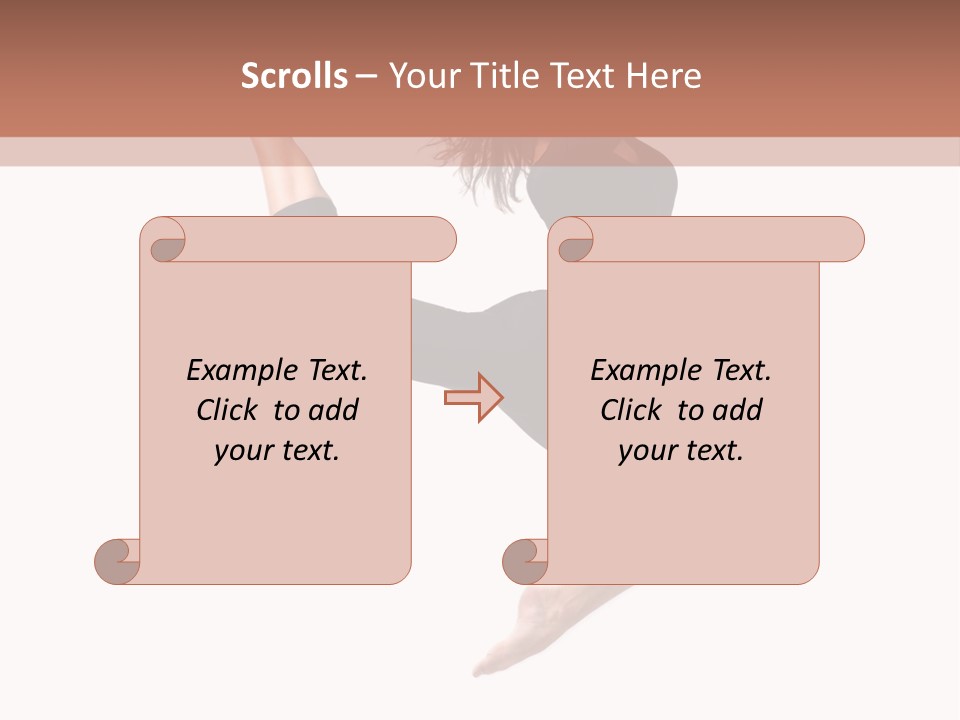 Woman Stretching Elegance PowerPoint Template