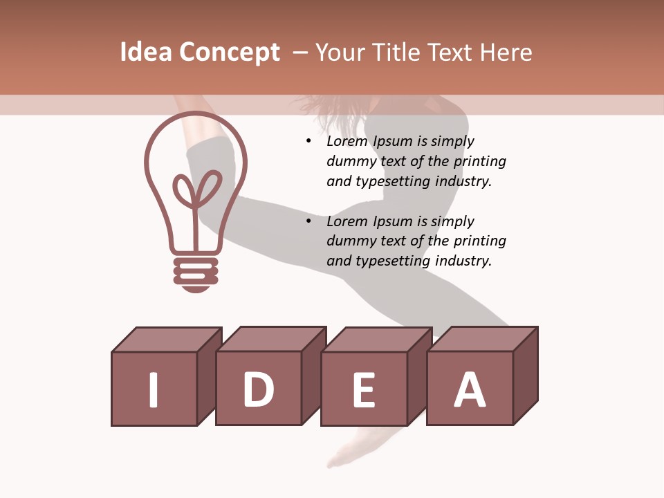 Woman Stretching Elegance PowerPoint Template