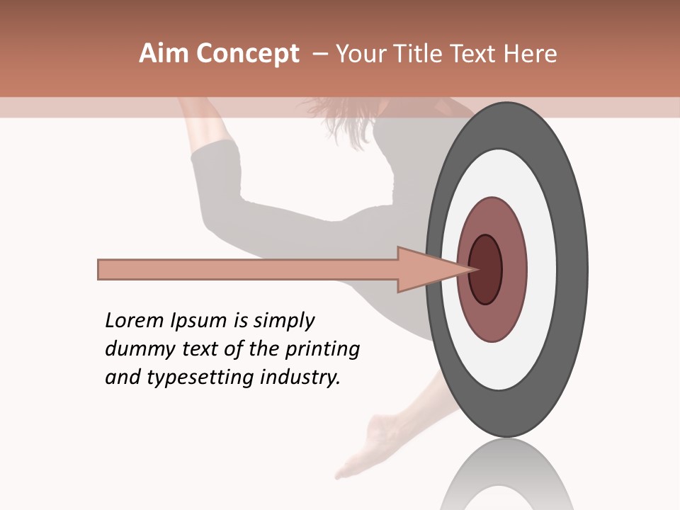 Woman Stretching Elegance PowerPoint Template