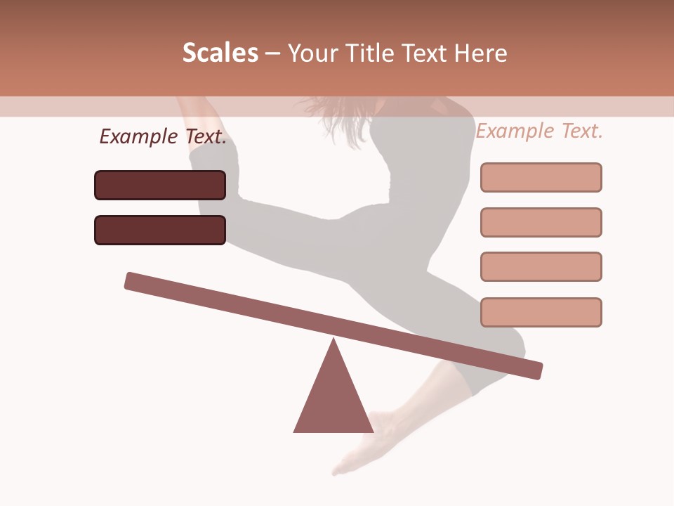Woman Stretching Elegance PowerPoint Template