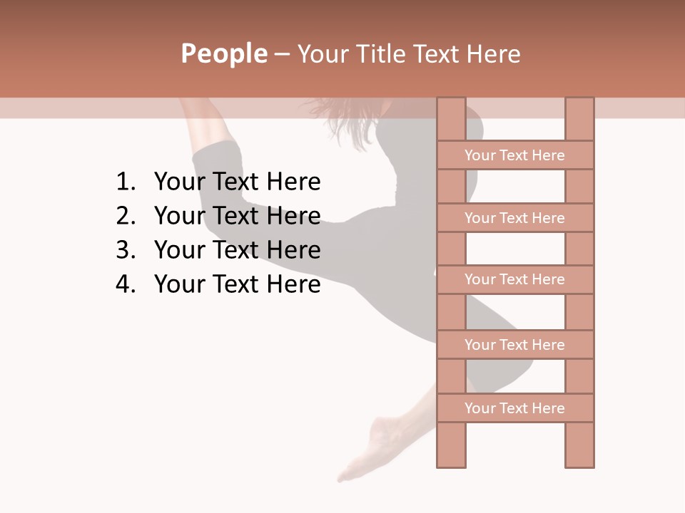 Woman Stretching Elegance PowerPoint Template