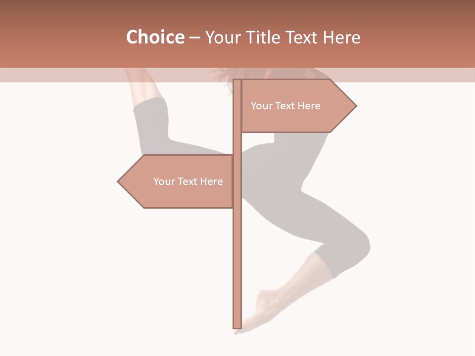 Woman Stretching Elegance PowerPoint Template