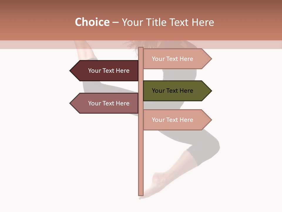 Woman Stretching Elegance PowerPoint Template
