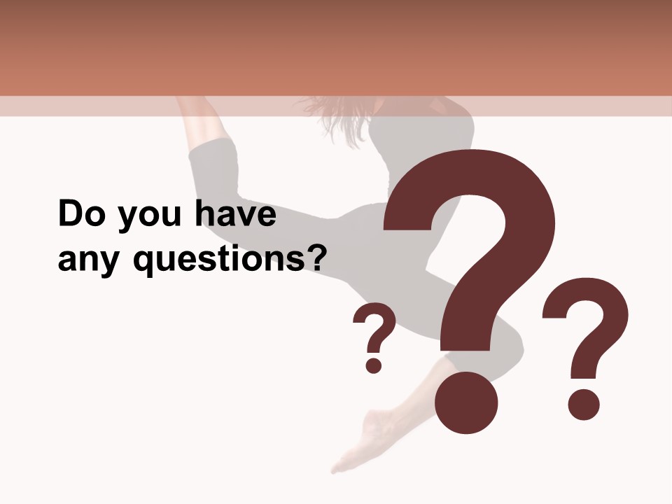 Woman Stretching Elegance PowerPoint Template