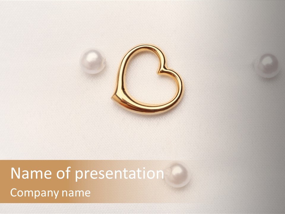 Decoration Golden Wedding PowerPoint Template