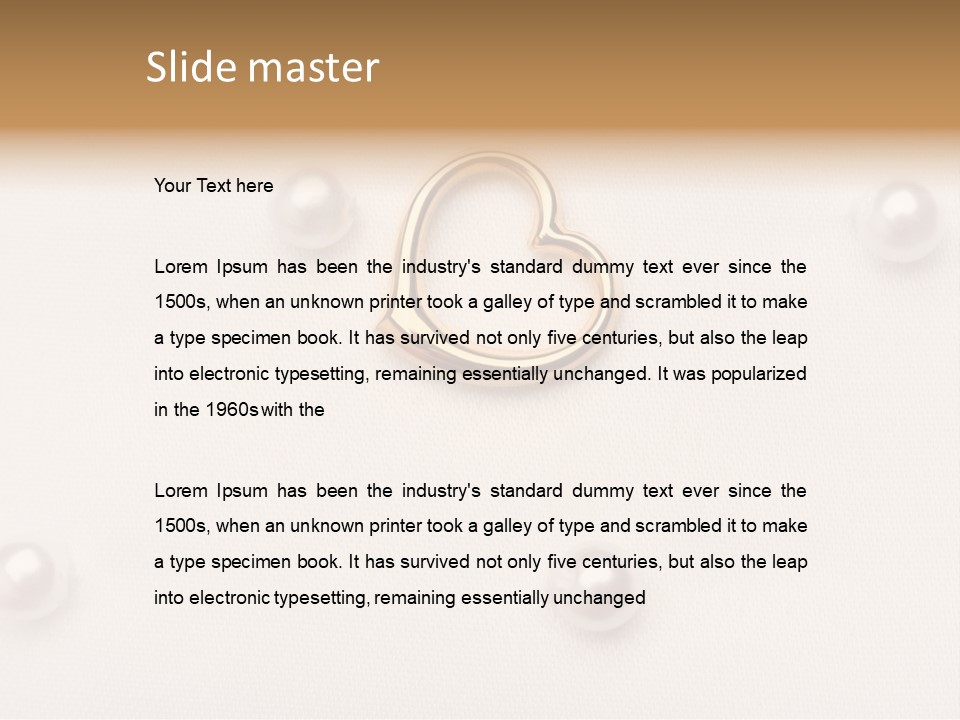 Decoration Golden Wedding PowerPoint Template