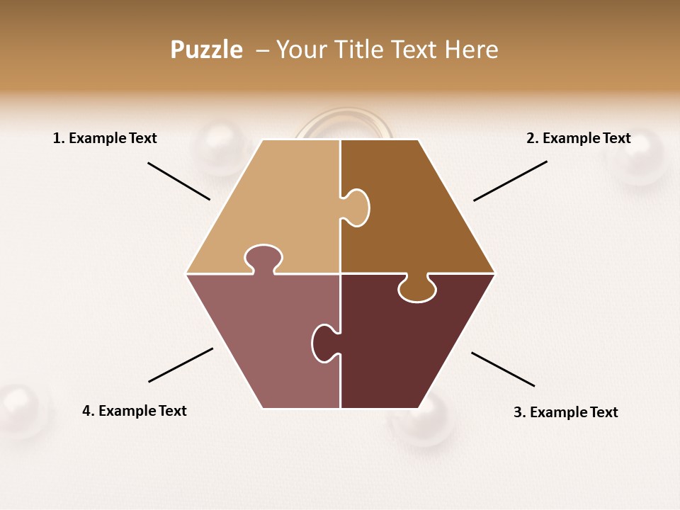 Decoration Golden Wedding PowerPoint Template