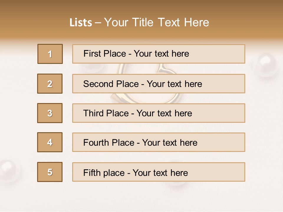 Decoration Golden Wedding PowerPoint Template