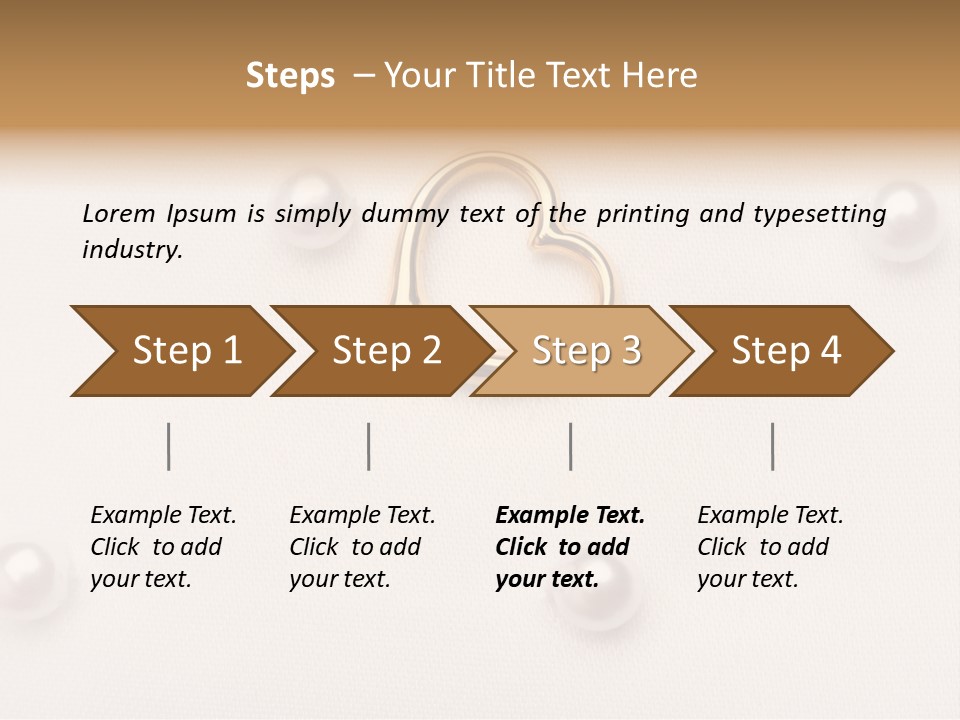 Decoration Golden Wedding PowerPoint Template