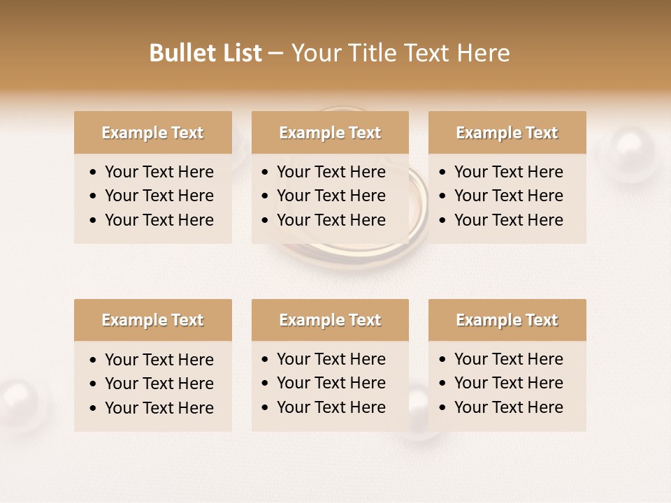 Decoration Golden Wedding PowerPoint Template