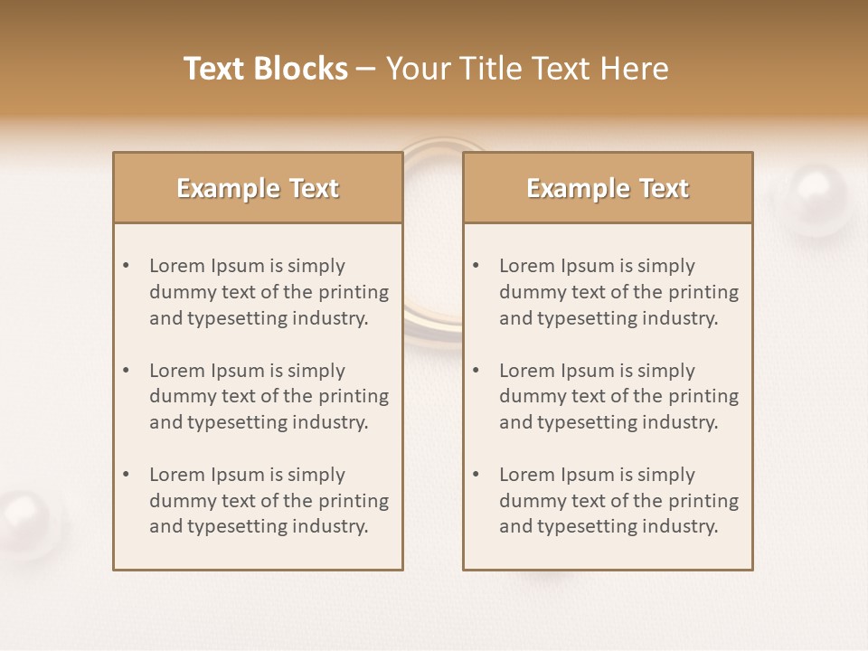 Decoration Golden Wedding PowerPoint Template