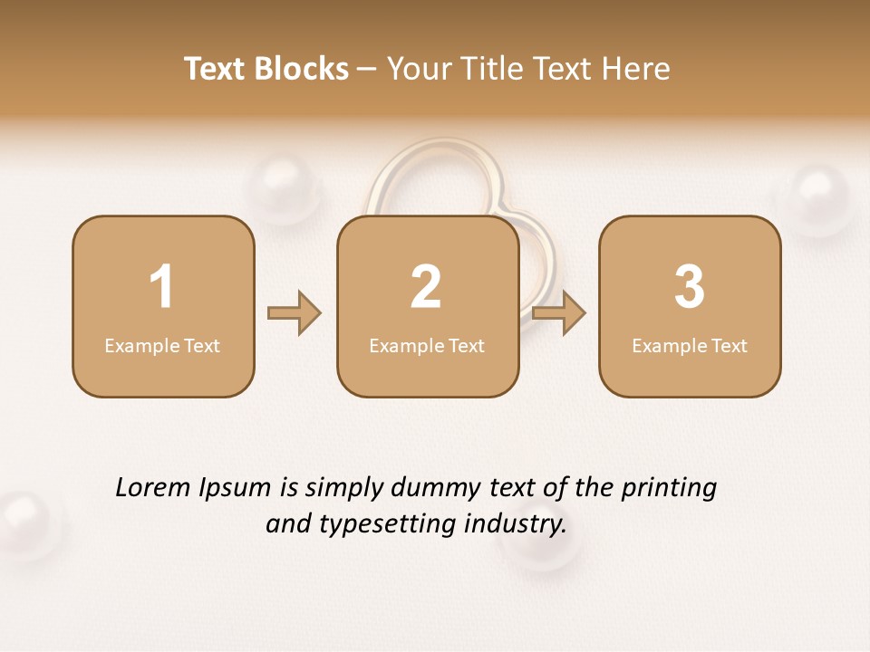 Decoration Golden Wedding PowerPoint Template