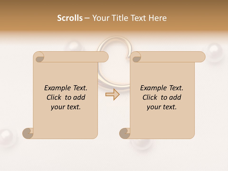 Decoration Golden Wedding PowerPoint Template