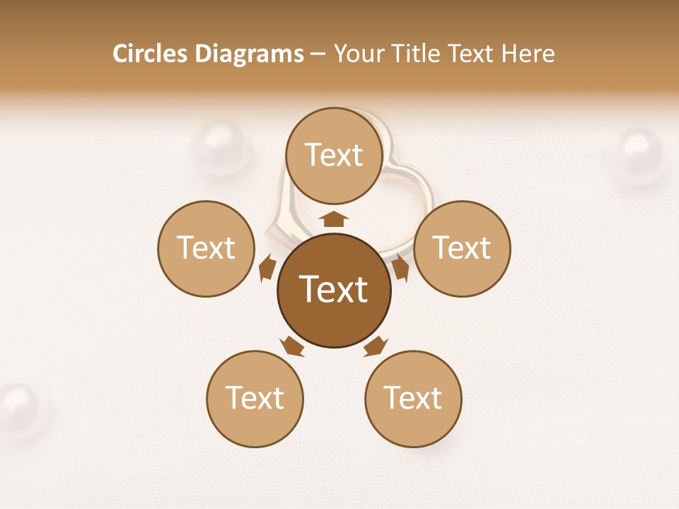 Decoration Golden Wedding PowerPoint Template