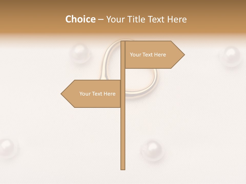 Decoration Golden Wedding PowerPoint Template