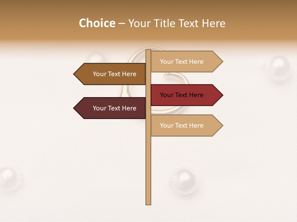 Decoration Golden Wedding PowerPoint Template