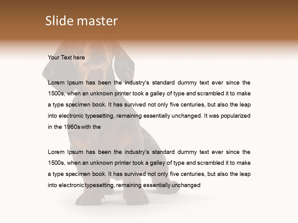 Dog Black Domestic PowerPoint Template